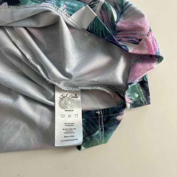 Bad Birdie Pink & Green Tropical Hawaiian Performance Golf Polo Shirt Mens XL - Picture 7 of 7